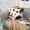 Krows Wzór poduszki Kreatywna pluszowa sofa poduszka na poduszkę samochodową poduszka poduszka 45x45 cm