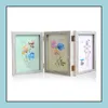 Frames Trifold Frames Modern Table Display P O Album Family Couples Picture Cadre Set 6/7 Zoll Double Three Folding Porta Retrato D Dhfvn