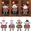 Juldekorationer 2022 God Door Sign Sweet Santa Claus Snowman Hem Hanging Decor Tree Ornament för Shop Xmas Gifts Noel