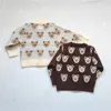 Pullover Toddler Baby Boy Knitwear Children Cardigans Girls Clothes Cartoon Bear Knit Sweater Kids Jackt Autumn Coat Outerwear For 04Y 221114