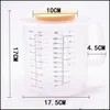 Measuring Tools 2 5L Household Plastic Measuring Cup Tools Large Capacity Baking Bowl With Lid Transparent Mixing Cups High Temperat Dhm1C