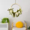 Fleurs d￩coratives fleur artificielle couronne guirlande porte murale d￩coration ornement mariage