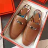 Leather 2022 Summer Muller Shoes Women's Bag Head Slippers Lazy People Wear Sandals Outside