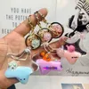 Keychains Creative Oil Liquid Quicksand Key Chain Pentagram Cartoon Ocean World Floating Car Key Chain Bag Pendant T220909 T220909