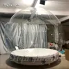 Pubblicità Globo Gonfiabile Di Natale Con Neve Che Rimbalza Tenda A Cupola Con Bolle Trasparente Cabina Fotografica Per Adulti All'interno Per La Decorazione Del Giardino