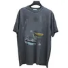 Erkek Tişörtler Vintage Rhude T-Shirt Erkek Kadınlar En İyi Versiyon Lightning Palm Tişört Tişört Kısa Kol VTW4
