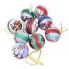 Party Decoration 5pcs/lot Color Print Iron Ball Christmas Tree Pendant Children Gift Candy Packaging Box Ornaments