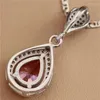 Pendentif Colliers SHUNXUNZE bijoux de charme pendentifs de mariage de noël pour femmes accessoires goutte rose zircon cubique rhodié plaqué R3228