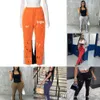 Designer Woman Sweatpants splicing leggings losse High Taille Fashion Street Graffiti Printing Sports Casual broek