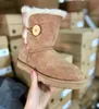 2022 Australian Classic Warm Boots Womens Super Mini Half Snow Boot 585401 Winter Full Fur Fluffy Furry Satin Bottines Chaussons Pantoufle Vente Chaude