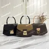 M46548 S23 Fashion Shoulder Bags Sector 23.5cm Handbag Bags Designer Tote022 Women Gold Black Slover Chain Genuine Leather Hand Bag Mini Tote