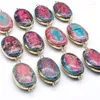 Collares colgantes Oval Imperial Piedra Colgantes Multicolor Imperio Emperador Turquesas Jaspers Péndulo Accesorios para mujeres étnicas Joyería