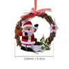 Juldekorationer Garland hängande prydnads kransdekoration Santa Clause Snowman Bear Reindeer Decor Tree Ornaments