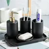 Badaccessoire set 3/4 stuk mondwas kopje zeepgerecht home el wass pak badkamer wassen eenvoudige keramische handdispenser