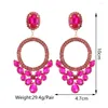 Boucles d'oreilles pendantes Ztech Big Long pour les femmes couleur luxe ovale cristal déclaration Bijoux produits tendance Bijoux élégants