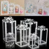 Geschenkomschakeling 10pcs PVC Packing Box Wedding Gefoort transparant stijlvolle voedseltassen Case feest chocolade sieraden snoep verpakking tas 221108