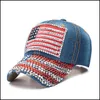 Ударные шляпы Trump 2024 Бейсболка USA Шляпа выборов кампания Шляпы Ковбой Алмажные Кэпки Регулируемая Snapback Women Denim Drop Delivery DHQ9W