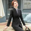 Women's Two Piece Pants Formal Uniform Designs Pantsuits Women Business Work Wear With And Jackets Coat OL Styles Professional Career