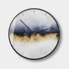 Horloges murales Horloge d'art abstrait Modèle noir et blanc Concept artistique Décoration Chambre Salon Ultra silencieux