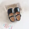 Flat Shoes Kids Girls Mary Janes For Baby Child Leather Boys Black Flats White Brown Casual Non-slip Toddlers