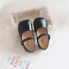 Zapatos Planos Niños Niñas Mary Janes Para Bebé Niño Cuero Niños Pisos Negros Blanco Marrón Casual Antideslizante Niños Pequeños