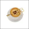 Kaffescoops kaffescoops Ny te blandning sked mini hj￤rta ￤lskar l￥nga handtag bestick drickverktyg k￶k gadget valentiner dag d dhsxs