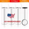 Ready to Ship wholesale 20 oz Mugs white blank stainless steel sublimation tumblers straight USA Warehouse GP1115xx