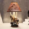 Masa lambaları Avrupa reçine kurt led lamba yatak odası başucu oturma odası dekotlanabilir ışıklar yaratıcı hayvan çocuklar sevimli sıcak ışık fikstürü