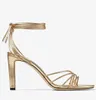 Luxury Brand Designer Antia Nappa Leather Sandals Women's Adjustable Ankle Strap High Heels Party Wedding Dress Gladiator