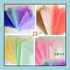 Packing Paper Wholesale 50Pcs/Lot Single Color Tissue Paper 50X50Cm Gift Wrap Flower Packing With May Design Drop Delivery Office Sc Dhkwm