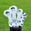 Other Golf Products Club 1 3 5 Headcovers Driver Fairway Woods Cover PU Leather Head Covers Set Protector Accessories 2211049180535