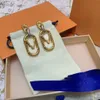 Top Paris Accessori per gioielli Orecchini a cerchio da donna Orecchini a bottone in oro 18 carati di lusso Lady Nice Christmas gift123