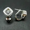 Stud Earrings Selling 925 Sterling Silver Dancing Diamond CZ Womens For Engagement / Party Birthday Gift