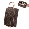 Компметическая сумка для кошелька Классическая роскошная дизайнер двойной молнии мужчины, путешествующие женщинам