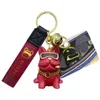 Keychains originales de resina fresco bulldog keychain hombres y mujeres lindas y exquisitas muñecas de cachorros de muñeca pareja de bolsas T220909