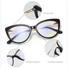 Sonnenbrillen Frames sexy Katzenaugen Frauenbrillen transparent antiblau Licht Optische Brille Rahmen übergroß