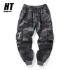 Pantalons pour hommes Hip Hop Cargo Pant Mode Joggers Casual Streetwear MultiPocket Rubans Militaire Hommes Harem Grande Taille 221115