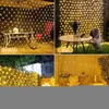 Strings 4x6m 3x3m 10x1m Kerstslingslubranden Outdoor LED NET LICHT MESH Fairy String Wedding Party Raam Gordijn