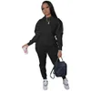 Femmes deux pièces pantalons à capuche Sport ensemble automne hiver survêtement solide Sweatshirts pantalon décontracté Streetwear Sweat costumes 221115