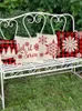 ديكور ديكور ديكور عيد الميلاد تغطي 4 ثلج 18x18 بوصة العطلات البياض ريفيا لغرفة المعيشة الأريكة