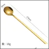 Spoons Stainless Steel Golden Plated Coffee Spoon Mini Teaspoons Sugar Dessert Spoons Ice Cream Stirring Kitchen Accessories 1Zd E3 Dhwg2