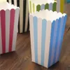 Confezione regalo 6 pezzi scatola di popcorn strisce colorate chevron dot scatola d'oro bomboniera matrimonio pop corn decorazioni per feste per bambini bottino 221108
