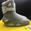 2023 2023 TOP 2020 Automatic Laces Air Mag Back To The Future Glow In The Dark Gray Basketball Shoes Marty McFly's LED Shoes Lighting Mags