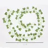 Decorative Flowers 200cm Artificial Ivy Green Silk Hanging Vines Leaf Plants Leaves 10Pcs Diy Wall Decor Vine