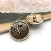 Animal Snake Letter Diy Sewing Button Round Metal Special Letters Buttons for Shirt Sweater Coat 3 Colors