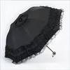 Umbrellas Umbrellas 레이스 여성 비 우산 선 파라과 Mujer Black Parasol Polling Princess Guarda Chuva Invertido UV Protection Dhiuq