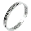 Retro silverblad mönster armband för kvinnor män blad öppen manschettarmband armbanden smycken pulseras älskare armband gåva246s5875963