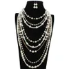 Elegant high quality manmade pearl long necklace multilayer necklace female accessories for bride fashion 229t3289579