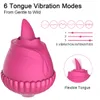 Vibrador de chupación de rosas portátil potente laminación de lengua vibratoria Tocio de estímulo del estímulo Femenino Juguetes sexuales