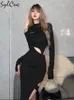 Two Piece Dress Sylcue Irregular Design Fashion Trend Solid Color Simple And Generous Comfortable Elastic Womens Skirt Suit 2Two 221115